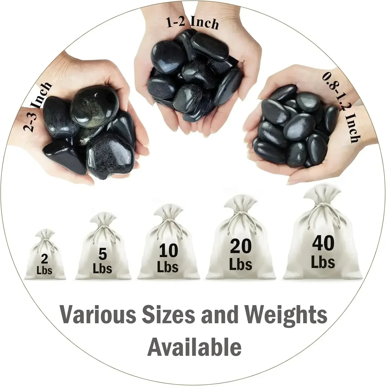 40 lbs Black River Rocks for L - đánh giá và giá Aquarium Decoration Rock