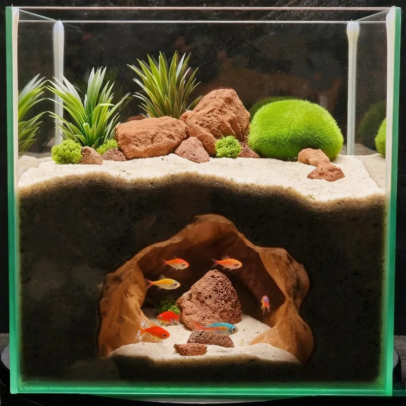 Sinkhole Cave Aquarium Ornamen - đánh giá và giá Aquarium Fish Hideout