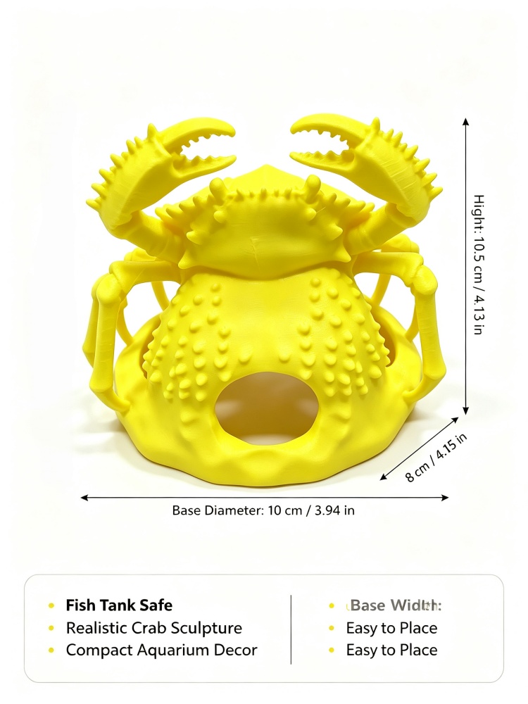 Crab-shaped aquarium decoratio - đánh giá và giá Aquarium Fish Yellow