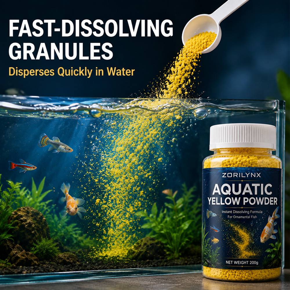 Aquatic Yellow Powder Instant  - đánh giá và giá Aquarium Fish Yellow