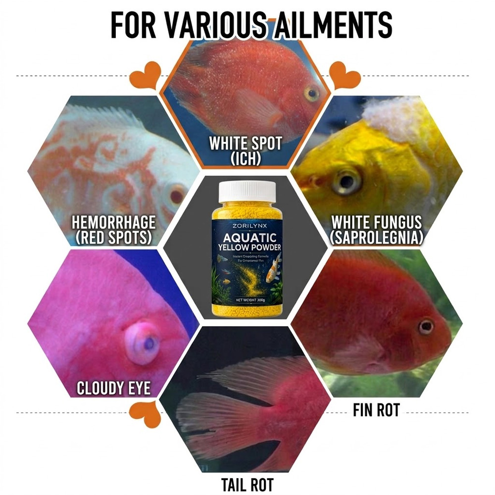 Aquatic Yellow Powder Instant  - đánh giá và giá Aquarium Fish Yellow
