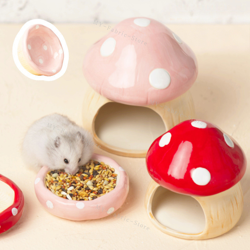 1pcs Cute Ceramic Mushroom Ham - đánh giá và giá Aquarium Fish Hideout